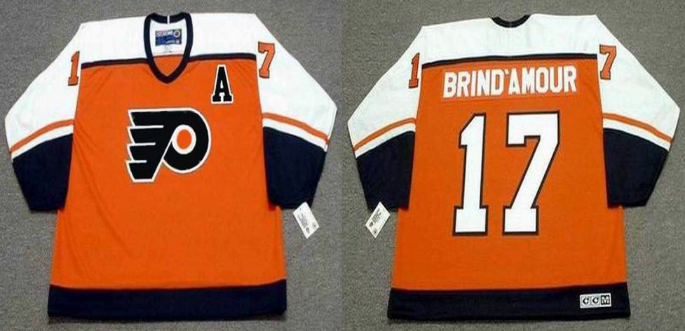 2019 Men Philadelphia Flyers 17 Brind amour Orange CCM NHL jerseys